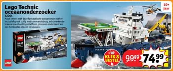 Aanbiedingen Lego technic oceaanonderzoeker 42064 - Lego - Geldig van 23/10/2017 tot 31/12/2017 bij Kruidvat