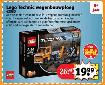 Aanbiedingen Lego technic wegenbouwploeg 42060 - Lego - Geldig van 23/10/2017 tot 31/12/2017 bij Kruidvat