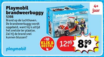 Aanbiedingen Playmobil brandweerbuggy 5398 - Playmobil - Geldig van 23/10/2017 tot 31/12/2017 bij Kruidvat