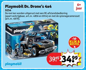 Aanbiedingen Playmobil dr. drone`s 4x4 9254 - Playmobil - Geldig van 23/10/2017 tot 31/12/2017 bij Kruidvat