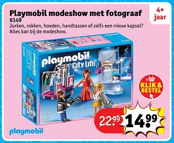 Aanbiedingen Playmobil modeshow met fotograaf 6149 - Playmobil - Geldig van 23/10/2017 tot 31/12/2017 bij Kruidvat