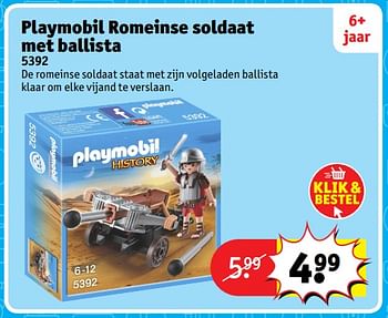 Aanbiedingen Playmobil romeinse soldaat met ballista 5392 - Playmobil - Geldig van 23/10/2017 tot 31/12/2017 bij Kruidvat
