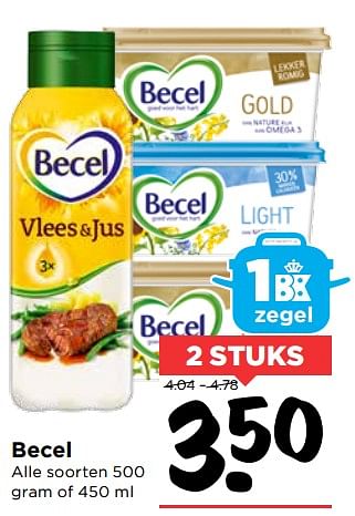 Aanbiedingen Becel - Becel - Geldig van 28/10/2017 tot 04/11/2017 bij Vomar