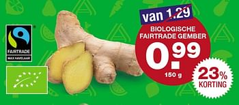 Aanbiedingen Biologische fairtrade gember - Huismerk - Aldi - Geldig van 30/10/2017 tot 04/11/2017 bij Aldi