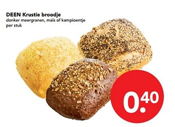 Aanbiedingen Deen krustie broodje - Huismerk deen supermarkt - Geldig van 29/10/2017 tot 04/11/2017 bij Deen Supermarkten