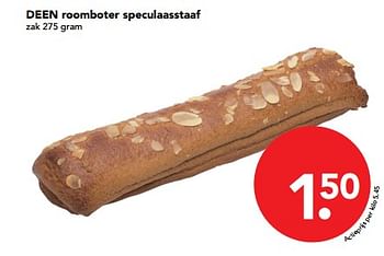 Aanbiedingen Deen roomboter speculaasstaaf - Huismerk deen supermarkt - Geldig van 29/10/2017 tot 04/11/2017 bij Deen Supermarkten