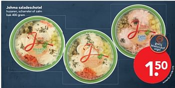 Aanbiedingen Johma saladeschotel - Johma - Geldig van 29/10/2017 tot 04/11/2017 bij Deen Supermarkten