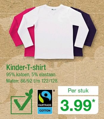 Aanbiedingen Kinder-t-shirt - Kinder - Geldig van 30/10/2017 tot 04/11/2017 bij Aldi