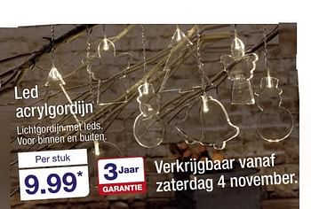 Aanbiedingen Led acrylgordijn - Huismerk - Aldi - Geldig van 30/10/2017 tot 04/11/2017 bij Aldi