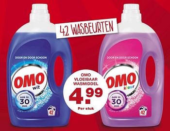 Aanbiedingen Omo vloeibaar wasmiddel - Omo - Geldig van 30/10/2017 tot 04/11/2017 bij Aldi