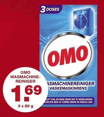 Aanbiedingen Omo wasmachinereiniger - Omo - Geldig van 30/10/2017 tot 04/11/2017 bij Aldi