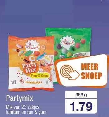 Aanbiedingen Partymix - Snoep Fabriek - Geldig van 30/10/2017 tot 04/11/2017 bij Aldi