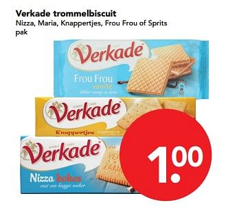 Aanbiedingen Verkade trommelbiscuit - Verkade - Geldig van 29/10/2017 tot 04/11/2017 bij Deen Supermarkten