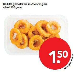 Aanbiedingen Deen gebakken inktvisringen - Huismerk deen supermarkt - Geldig van 29/10/2017 tot 04/11/2017 bij Deen Supermarkten