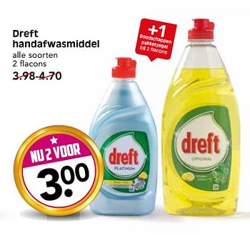 Aanbiedingen Dreft handafwasmiddel - Dreft - Geldig van 29/10/2017 tot 04/11/2017 bij Em-té