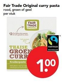 Aanbiedingen Fair trade original curry pasta - Fair Trade - Geldig van 29/10/2017 tot 04/11/2017 bij Deen Supermarkten