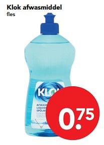 Aanbiedingen Klok afwasmiddel - Klok - Geldig van 29/10/2017 tot 04/11/2017 bij Deen Supermarkten