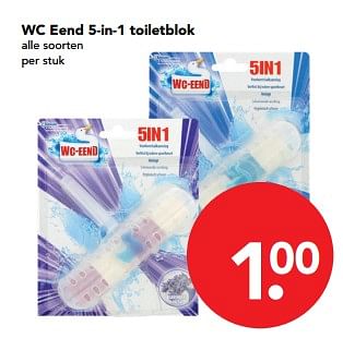 Aanbiedingen Wc eend 5-in-1 toiletblok - WC Eend - Geldig van 29/10/2017 tot 04/11/2017 bij Deen Supermarkten