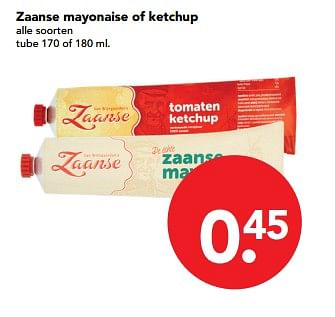 Aanbiedingen Zaanse mayonaise of ketchup - Van Wijngaarden - Geldig van 29/10/2017 tot 04/11/2017 bij Deen Supermarkten