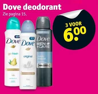 Aanbiedingen Dove deodorant - Dove - Geldig van 24/10/2017 tot 05/11/2017 bij Kruidvat