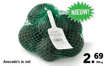 Aanbiedingen Avocado`s in net - Huismerk - Lidl - Geldig van 30/10/2017 tot 05/11/2017 bij Lidl