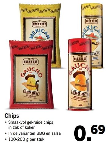 Aanbiedingen Chips - Mcennedy - Geldig van 30/10/2017 tot 05/11/2017 bij Lidl