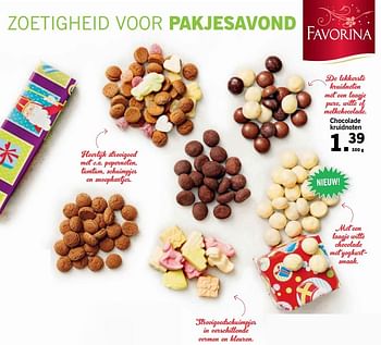 Aanbiedingen Chocolade kruidnoten - Favorina - Geldig van 30/10/2017 tot 05/11/2017 bij Lidl