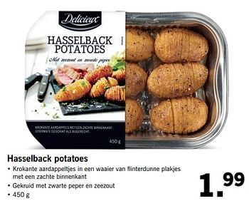 Aanbiedingen Hasselback potatoes - Delicieux - Geldig van 30/10/2017 tot 05/11/2017 bij Lidl