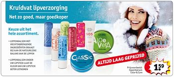 Aanbiedingen Lippenbalsem color + care - Huismerk - Kruidvat - Geldig van 24/10/2017 tot 05/11/2017 bij Kruidvat