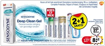 Aanbiedingen Tandpasta deep clean - Sensodyne - Geldig van 24/10/2017 tot 05/11/2017 bij Kruidvat