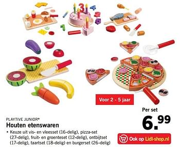 Aanbiedingen Houten etenswaren - Playtive Junior - Geldig van 30/10/2017 tot 05/11/2017 bij Lidl