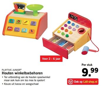 Aanbiedingen Houten winkeltoebehoren - Playtive Junior - Geldig van 30/10/2017 tot 05/11/2017 bij Lidl