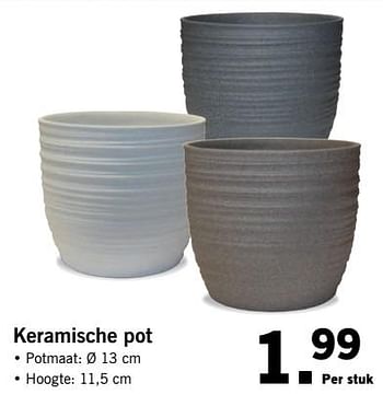 Aanbiedingen Keramische pot - Huismerk - Lidl - Geldig van 30/10/2017 tot 05/11/2017 bij Lidl