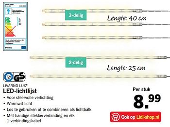Aanbiedingen Led-lichtlijst - Livarno Lux - Geldig van 30/10/2017 tot 05/11/2017 bij Lidl