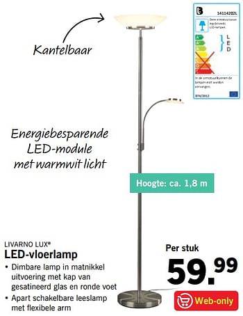 Aanbiedingen Led-vloerlamp - Livarno Lux - Geldig van 30/10/2017 tot 05/11/2017 bij Lidl