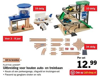 Aanbiedingen Uitbreiding voor houten auto- en treinbaan - Playtive Junior - Geldig van 30/10/2017 tot 05/11/2017 bij Lidl