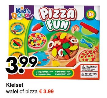 Aanbiedingen Kleiset wafel of pizza - Kid's Dough - Geldig van 30/10/2017 tot 11/11/2017 bij Wibra