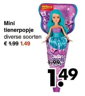 Aanbiedingen Mini tienerpopje - Huismerk - Wibra - Geldig van 30/10/2017 tot 11/11/2017 bij Wibra