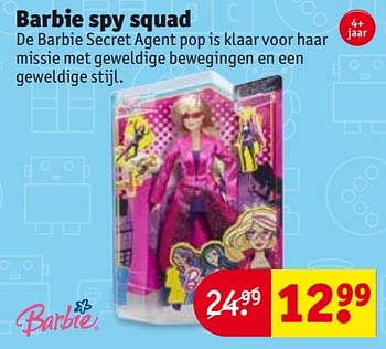 Aanbiedingen Barbie spy squad - Mattel - Geldig van 24/10/2017 tot 05/11/2017 bij Kruidvat