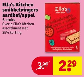 Aanbiedingen Ella`s kitchen smikkelvingers aardbei-appel - Ella's Kitchen - Geldig van 24/10/2017 tot 05/11/2017 bij Kruidvat