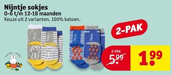 Aanbiedingen Nijntje sokjes - Nijntje - Geldig van 24/10/2017 tot 05/11/2017 bij Kruidvat