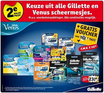Aanbiedingen Scheermesjes mach3 base + gratis voucher voor pathe thuis - Gillette - Geldig van 24/10/2017 tot 05/11/2017 bij Kruidvat