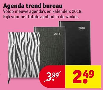 Aanbiedingen Agenda trend bureau - Huismerk - Kruidvat - Geldig van 24/10/2017 tot 05/11/2017 bij Kruidvat