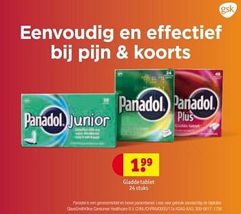 Aanbiedingen Gladde tablet - Panadol - Geldig van 24/10/2017 tot 05/11/2017 bij Kruidvat