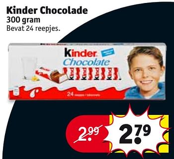 Aanbiedingen Kinder chocolade - Kinder - Geldig van 24/10/2017 tot 05/11/2017 bij Kruidvat