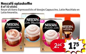 Aanbiedingen Nescafé oploskoffie - Nescafe - Geldig van 24/10/2017 tot 05/11/2017 bij Kruidvat