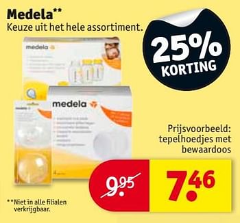 Aanbiedingen Tepelhoedjes met bewaardoos - Medela - Geldig van 24/10/2017 tot 05/11/2017 bij Kruidvat