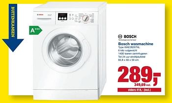 Bosch wasmachine wae28267nl - Promotie bij Makro
