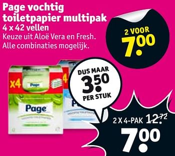 Aanbiedingen Page vochtig toiletpapier multipak - Page - Geldig van 24/10/2017 tot 05/11/2017 bij Kruidvat