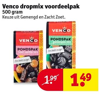 Aanbiedingen Venco dropmix voordeelpak - Venco - Geldig van 24/10/2017 tot 05/11/2017 bij Kruidvat